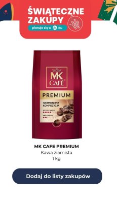 Kawa ziarnista Premium 1 kg promocja w Auchan