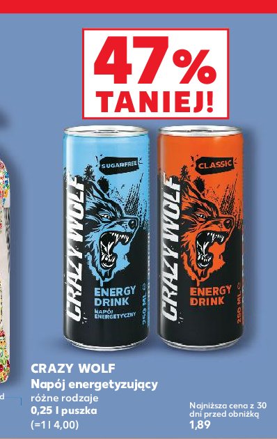 Nap贸j energetyczny Crazywolf promocja