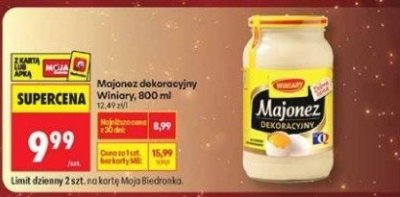 Majonez dekoracyjny Winiary, 800 ml promocja w Biedronka
