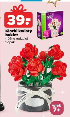 Klocki kwiaty bukiet różne rodzaje promocja w Netto