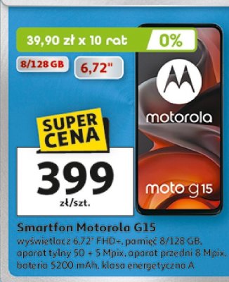Smartfon Motorola G15 promocja w Auchan