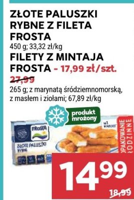 Filety z mintaja mrożone  promocja w Stokrotka