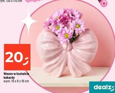 Wazon w kształcie kokardy promocja w Dealz