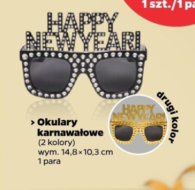 Okulary karnawałowe 14,8x10,3 cm, 2 kolory promocja w Netto