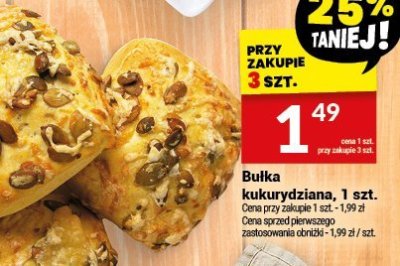 Bułka kukurydziana, 1 szt. promocja w Twój Market