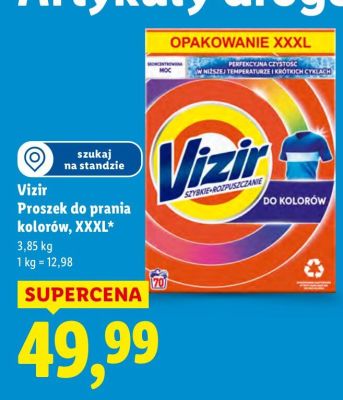 Proszek Vizir do prania kolorów XXXL promocja w Lidl