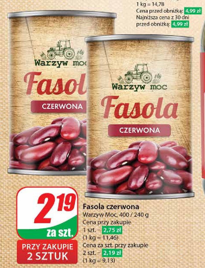 Fasola czerwona Warzyw moc promocja