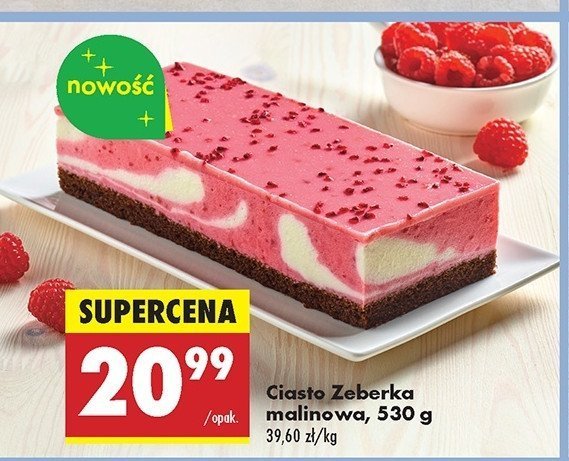 Ciasto zeberka malinowa promocja