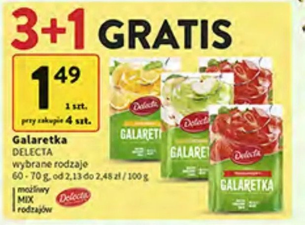 Galaretka truskawkowa Delecta promocja