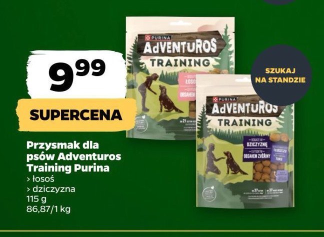 Przysmak dla psów training Purina adventuros promocja w Netto