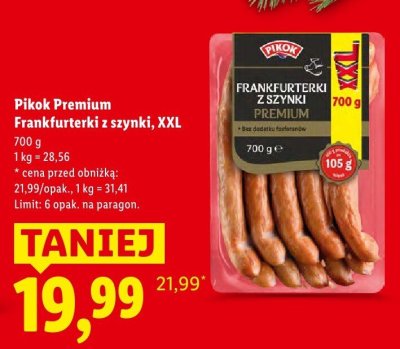 Frankfurterki z szynki XXL promocja w Lidl