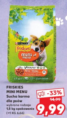 Karma dla psa kurczak i warzywa Friskies mini menu Purina friskies promocja