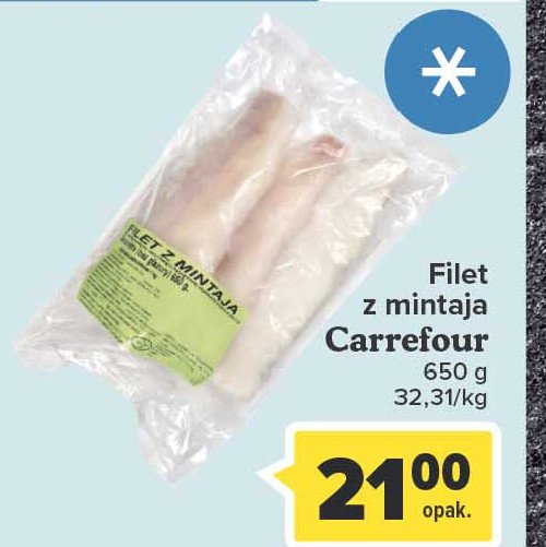 Filet z mintaja Carrefour promocja