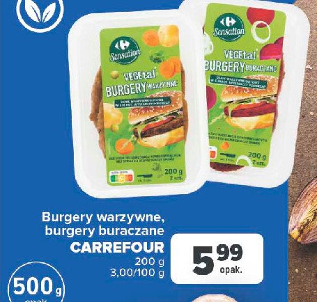 Burgery buraczane Carrefour sensation promocja