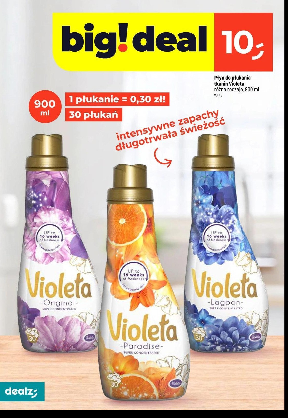 Płyn do płukania paradise Violeta promocja w Dealz