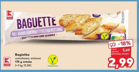 Bagietka z mas艂em zio艂owym K-classic promocja