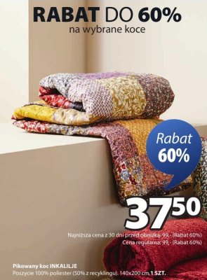 Pikowany koc INKALILIE promocja w Jysk