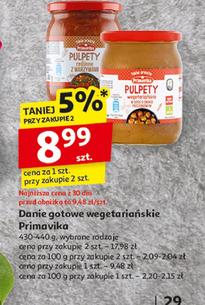 Pulpety wegetariańskie w sosie pomidorowym Primavika promocja