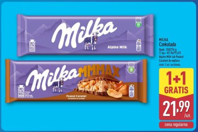 Czekolada Peanut Caramel 1+1 GRATIS promocja w Aldi