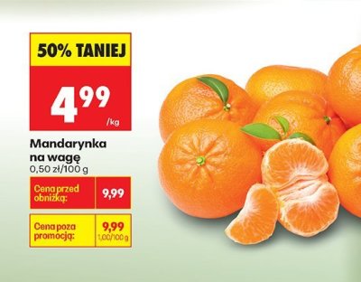 Mandarynka na wagę 0,50 zł/100 g promocja w Biedronka