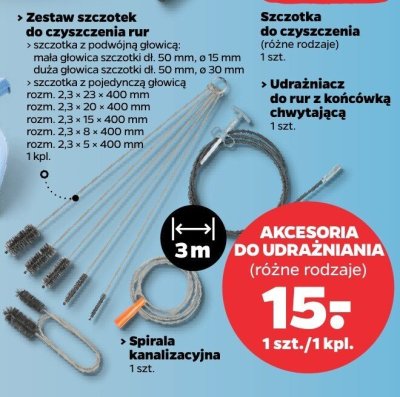 Zestaw szczotek do czyszczenia rur promocja w Netto