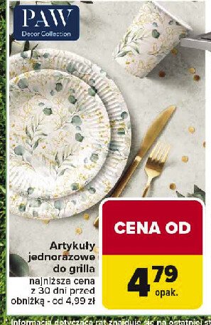 Kubki papierowe Paw promocja w Carrefour