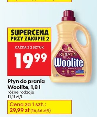 Płyn do prania Woolite, 1,8 l promocja w Biedronka