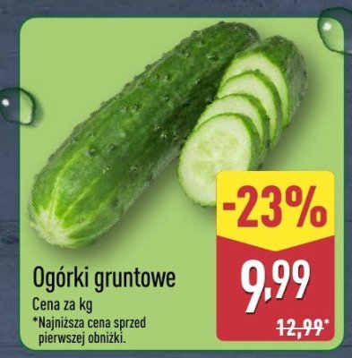Ogórki gruntowe promocja w Aldi