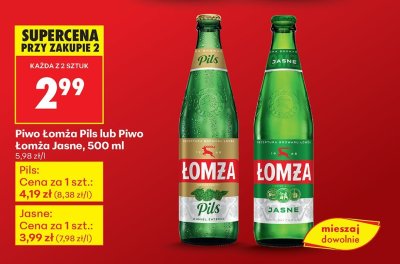 Piwo Łomża Pils promocja w Biedronka