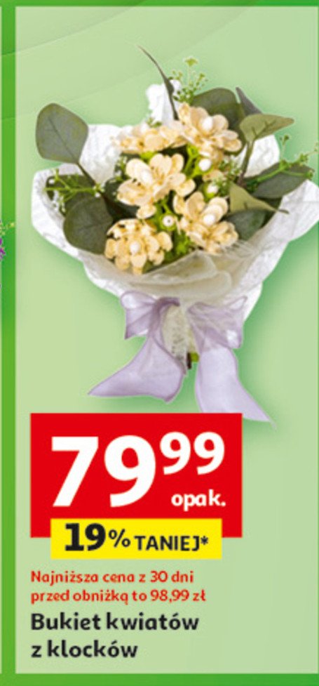 Bukiet kwiatów z klocków promocja w Auchan