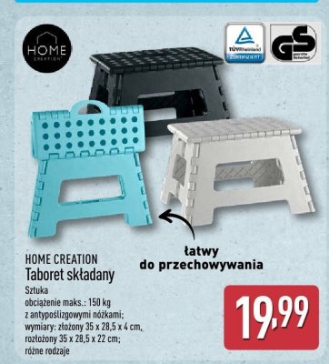 Taboret składany HOME CREATION promocja w Aldi