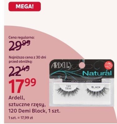 Sztuczne rzęsy 120 Demi Black promocja w Rossmann