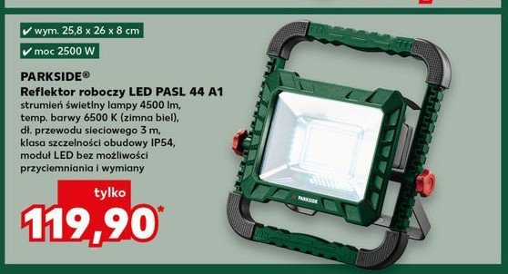 Reflektor roboczy led Parkside promocja