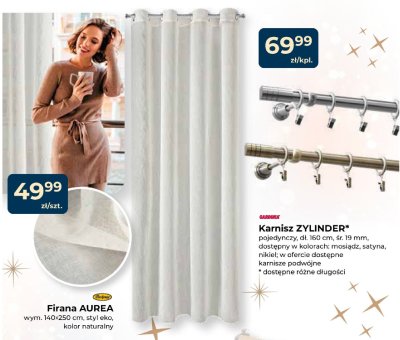 Karnisz ZYLINDER pojedynczy, dł. 160 cm, śr. 19 mm promocja w PSB Mrówka