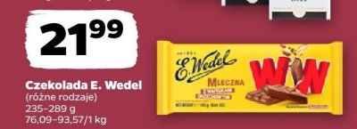 Czekolada E. Wedel (różne rodzaje) promocja w Netto