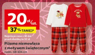 Piżama niemowlęca z motywem świątecznym promocja w Auchan