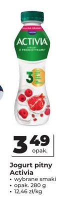 Jogurt pitny Activia wybrane smaki promocja w Odido