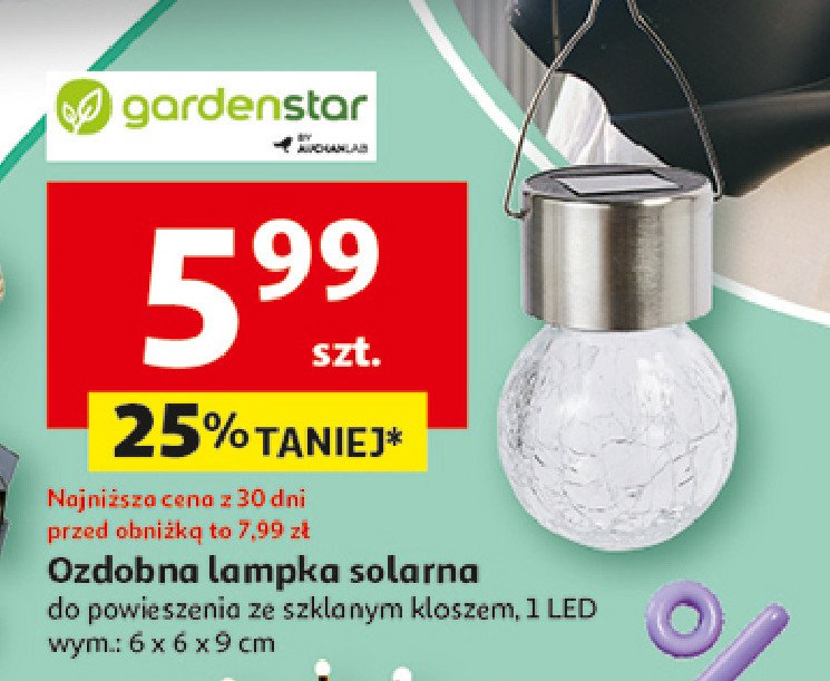 Lampa solarna kula Garden star promocja