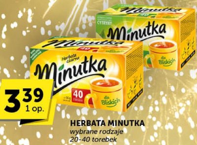 Herbata Minutka wybrane rodzaje promocja w ABC