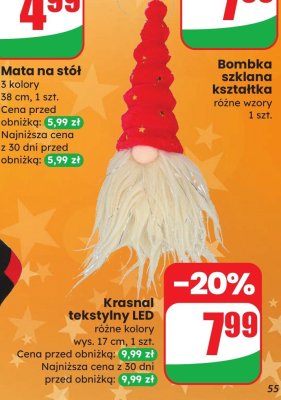 Bombka szklana kształtka różne wzory promocja w Dino