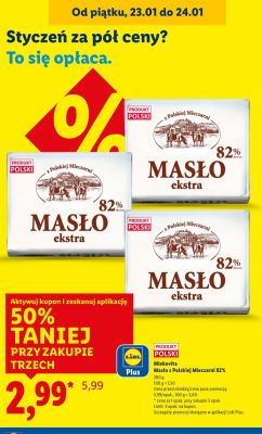 Masło Mlekovita z Polskiej Mleczarni 82% promocja w Lidl