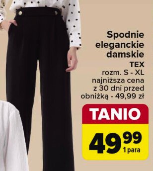 Spodnie damskie eleganckie s-xl Tex promocja