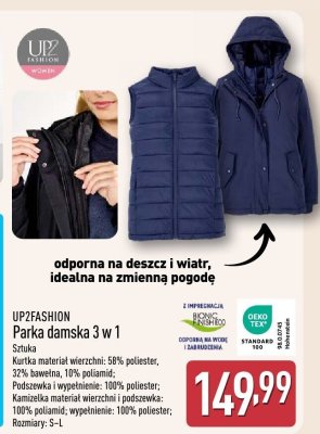 Parka damska 3 w 1 UP2FASHION promocja w Aldi