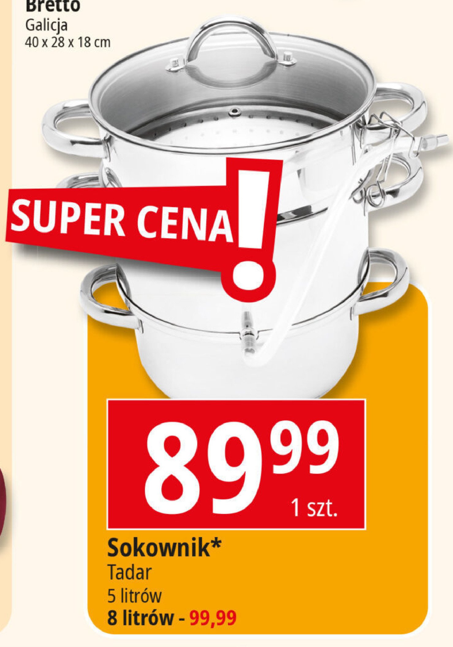 Sokownik nierdzewny poj. 5 l Tadar promocja