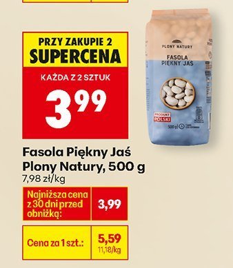 Fasola Piękny Jaś Płony Natury, 500 g promocja w Biedronka