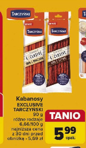 Kabanosy z szynki Tarczyński exclusive promocja