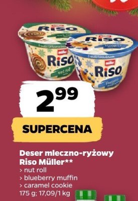 Deser mleczno-ryżowy Riso Müller caramel cookie promocja w Netto