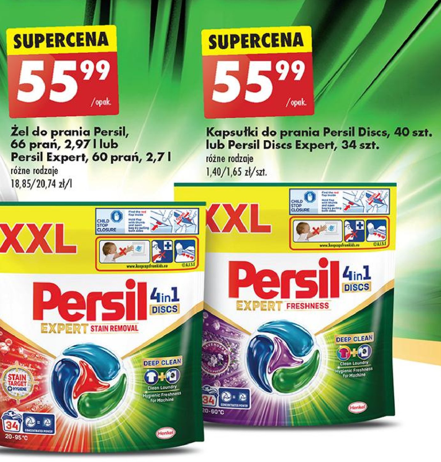 Kapsułki do prania duo-caps color Persil expert promocja