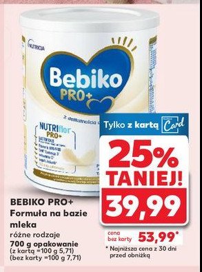Mleko 3 Bebiko pro+ promocja w Kaufland