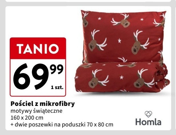 Komplet pościeli 160 x 200 cm Homla promocja w Intermarche